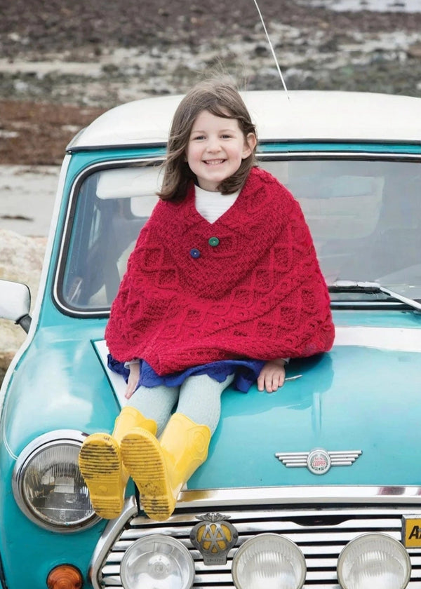 Kids Aran Poncho