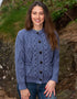 Ladies Aran Cardigan | Denim
