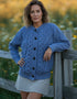 Ladies Aran Cardigan | Denim