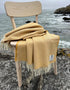 McNutt of Donegal Ripple Lemon Supersoft Merino Lambswool Throw