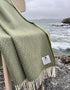 McNutt of Donegal Ripple Fern Supersoft Merino Lambswool Throw