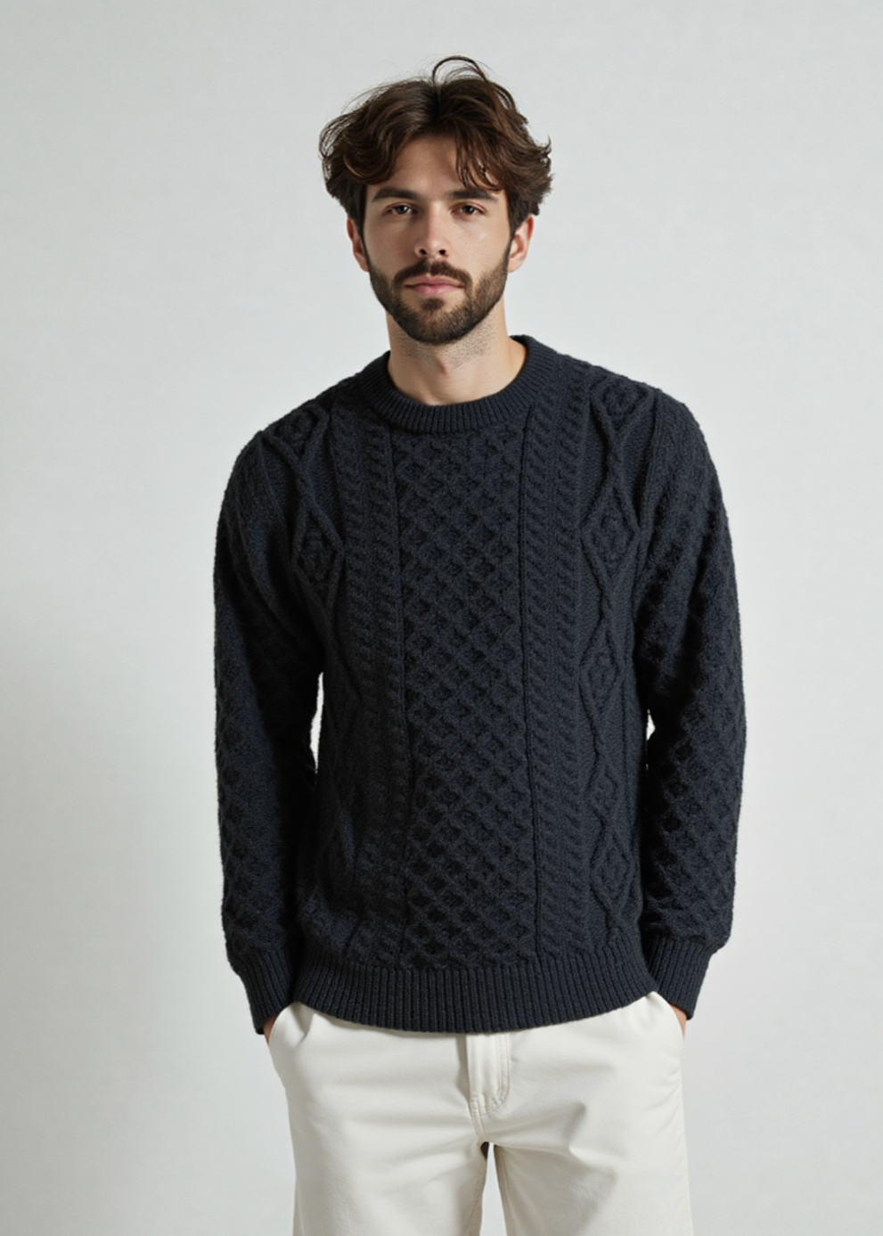 Inis Mor Aran Sweater | Charcoal