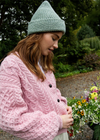 IrelandsEye Cropped Aran Cardigan | Pink