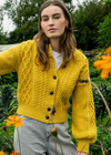 IrelandsEye Cropped Aran Cardigan | Sunflower