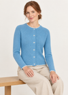 IrelandsEye Killiney Cashmere Mix Cardigan | Azure Blue