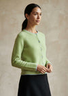 IrelandsEye Killiney Wool Cashmere Cardigan | Mint Green