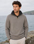 IrelandsEye Men's Lambswool Quarter Zip Sweater | Ghost Grey