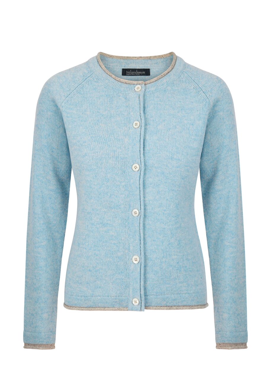 IrelandsEye Women's Killiney Cardigan | Pale Blue Wool-Cashmere Blend