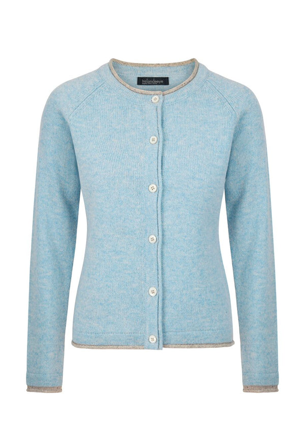 IrelandsEye Women's Killiney Cardigan | Pale Blue Wool-Cashmere Blend