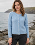 IrelandsEye Damen-Cardigan Killiney | Hellblaue Woll-Kaschmir-Mischung