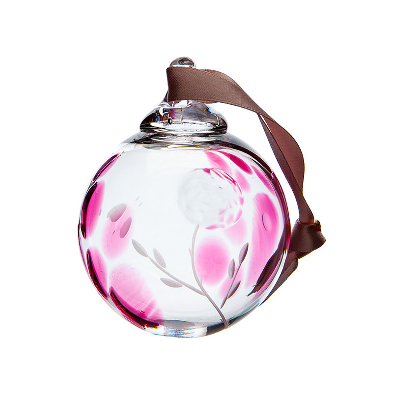 Irish Rose Glass Bauble