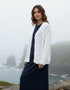 Irish Cotton Cable Knit Cardigan | Women's White Aran Cardigan