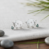 Irish Crystal Sheep Stud Earrings