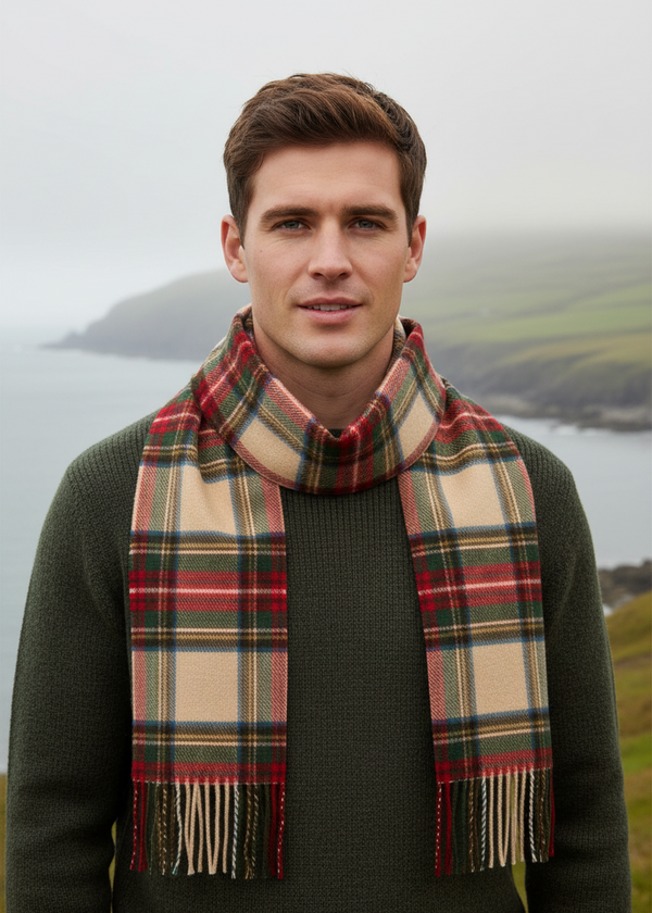 Irish Wool Scarf Medium Antigue Dress Stewart