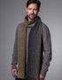 Mucros Islander Scarf | Grey Brown | Authentic Irish Aran Weave
