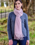 Mucros Islander Scarf Pink - Authentic Irish Alpaca Wool Blend