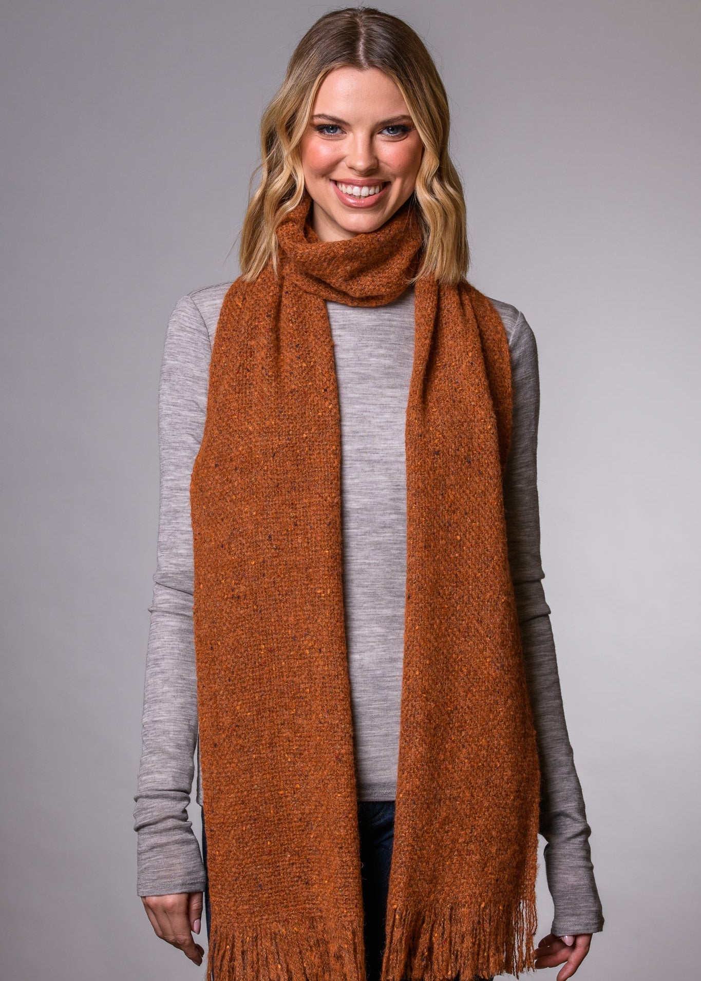 Mucros Islander Scarf | Orange Rust