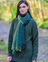 Mucros Islander Scarf Green | Authentic Irish Aran Design | Made in Ireland