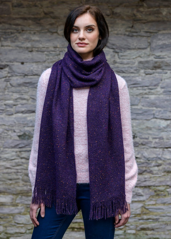 Mucros Islander Scarf | Purple Speck