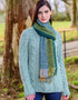 Mucros Islander Scarf | Green Stripe | Made in Ireland