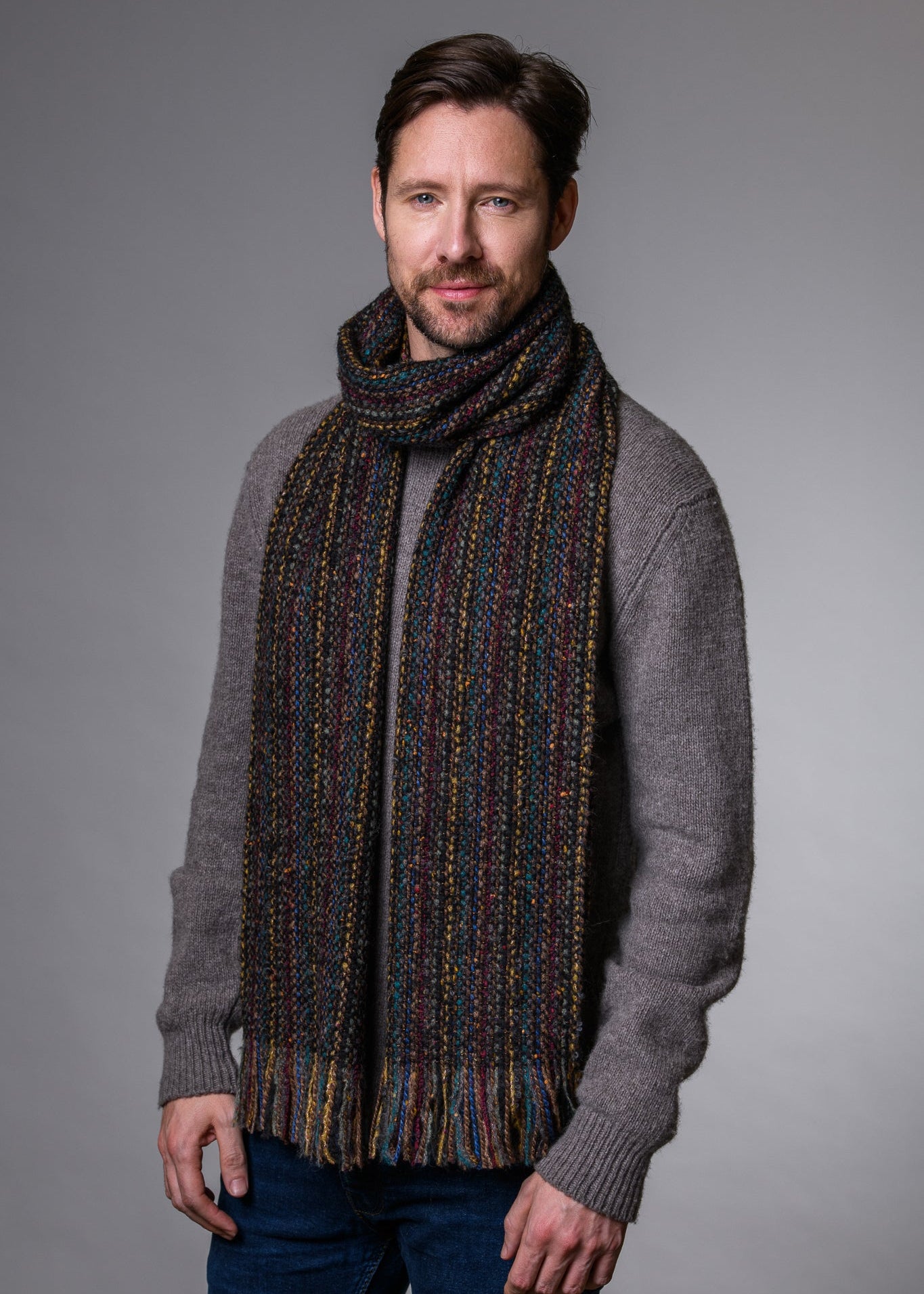 Mucros Islander Scarf | Dark Mix | Made in Ireland