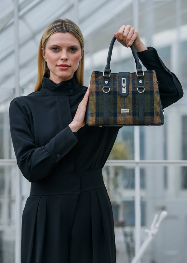 Mucros Jessica Bag | Moss Check Irish Tweed
