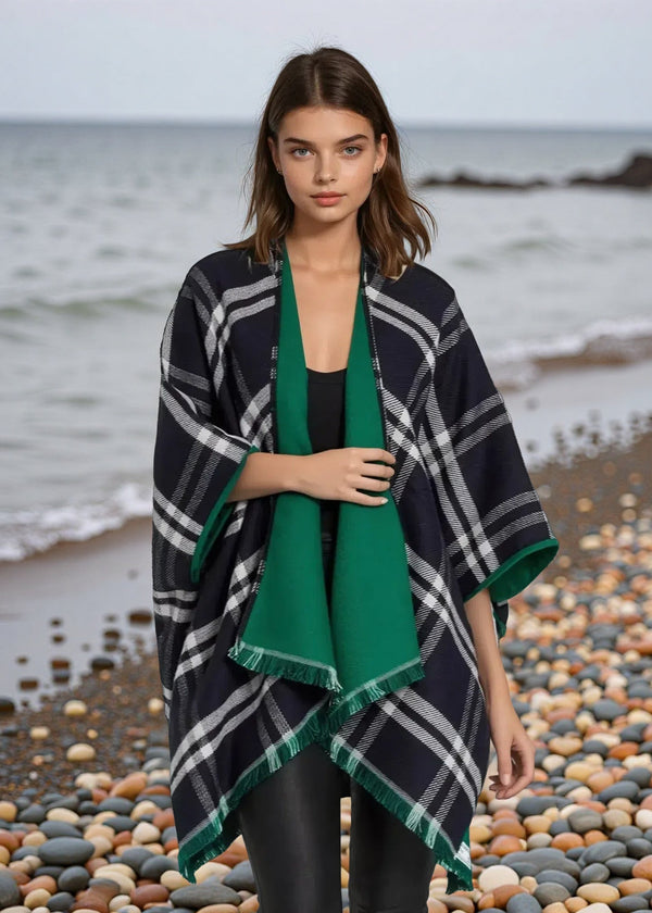 Jimmy Hourihan Green Reversible Shawl
