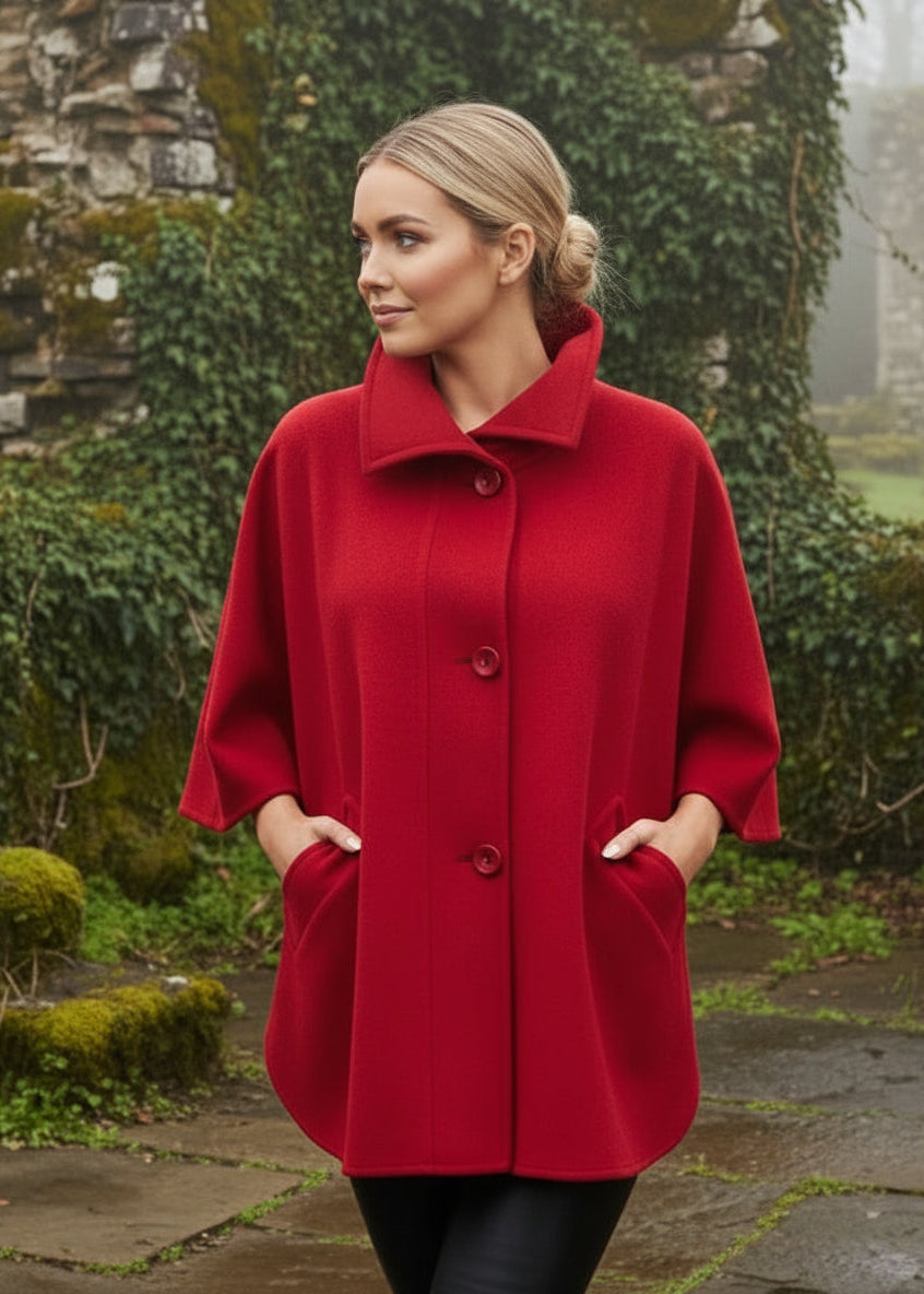 Jimmy Hourihan Red Hip Length Coat