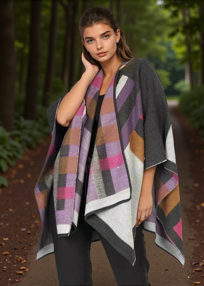 Jimmy Hourihan Shawl With Colour Blocking