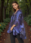 Jimmy Hourihan Shawl With 'Picasso' Inspired Motif Purple