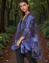Jimmy Hourihan Shawl With 'Picasso' Inspired Motif Purple