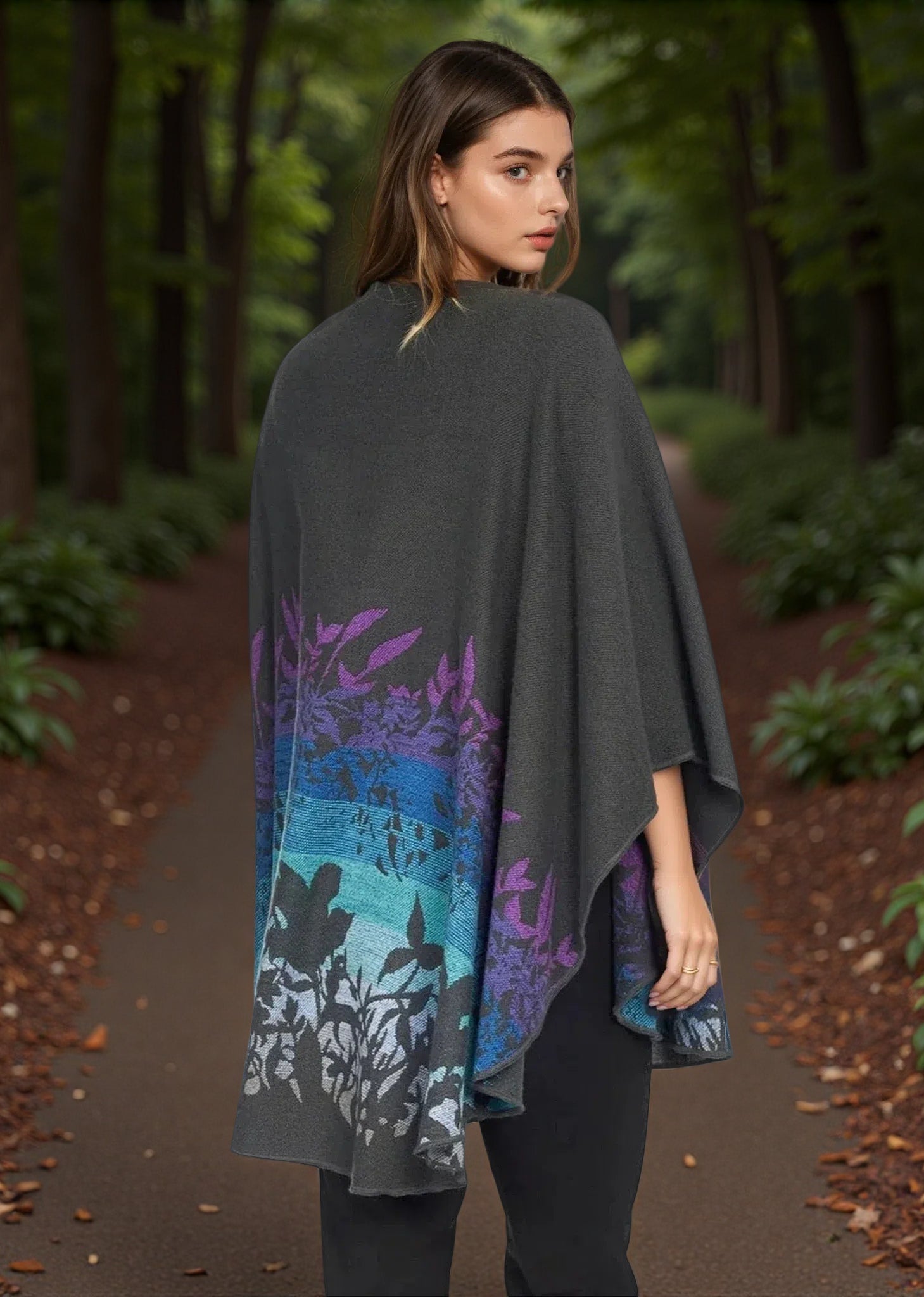 Jimmy Hourihan Shawl With Sylvan Motif