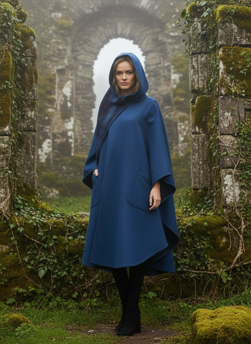 Jimmy Hourihan Teal Wool Walking Cape