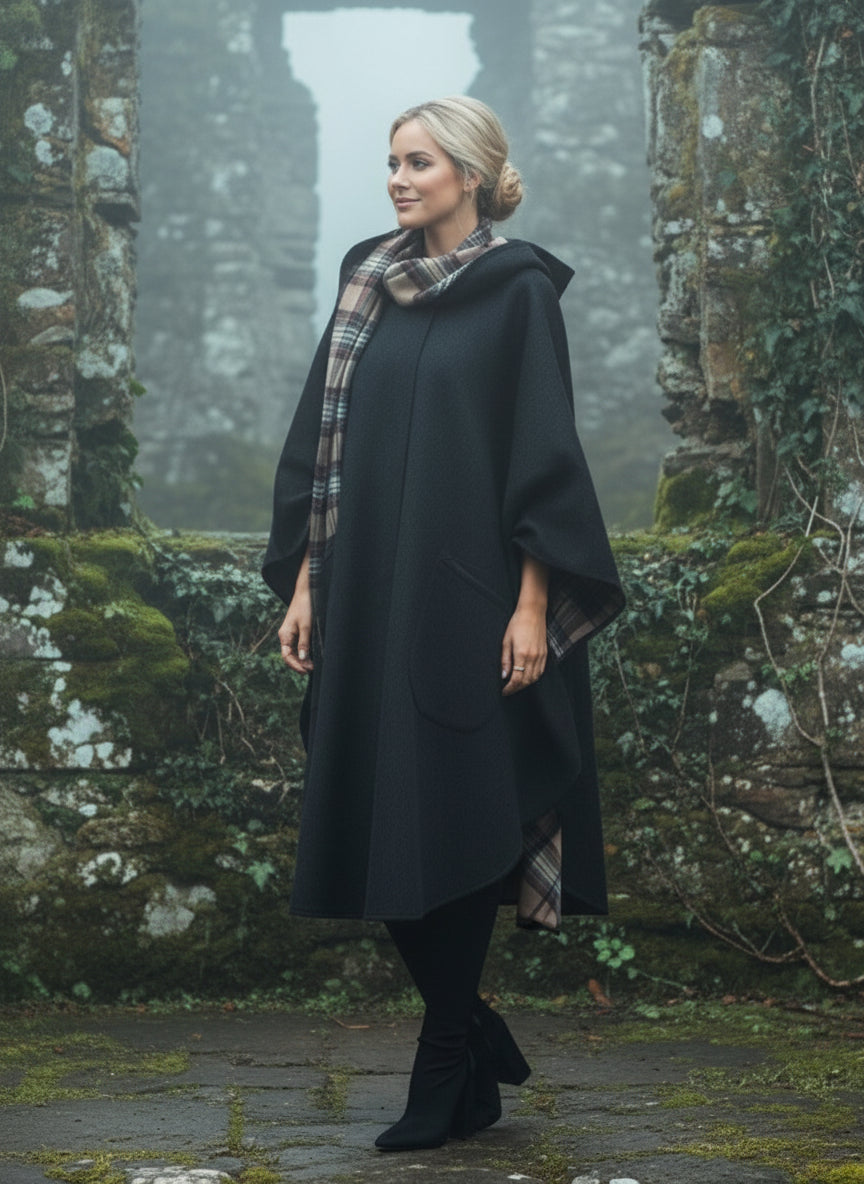 Jimmy Hourihan Wool Walking Cape | Charcoal