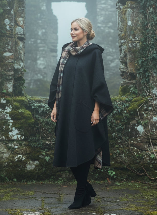 Jimmy Hourihan Wool Walking Cape | Charcoal