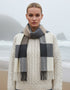 John Hanly Merino Scarf | Brown Check