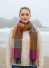 John Hanly Merino Scarf | Pink Mustard