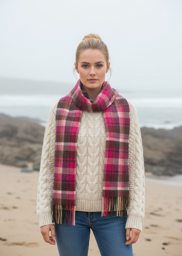 John Hanly Scarf | Pink Maroon