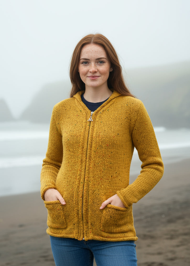 Donegal Wool Trinity Zip Cardigan