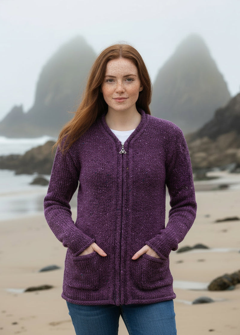 Donegal Wool Trinity Zip Cardigan