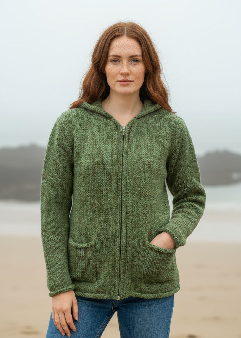 Donegal Wool Trinity Zip Cardigan
