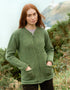 Donegal Wool Trinity Zip Cardigan | Sage