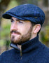 Mucros Kerry Cap | Premium Wool Flat Cap | Charcoal Blue
