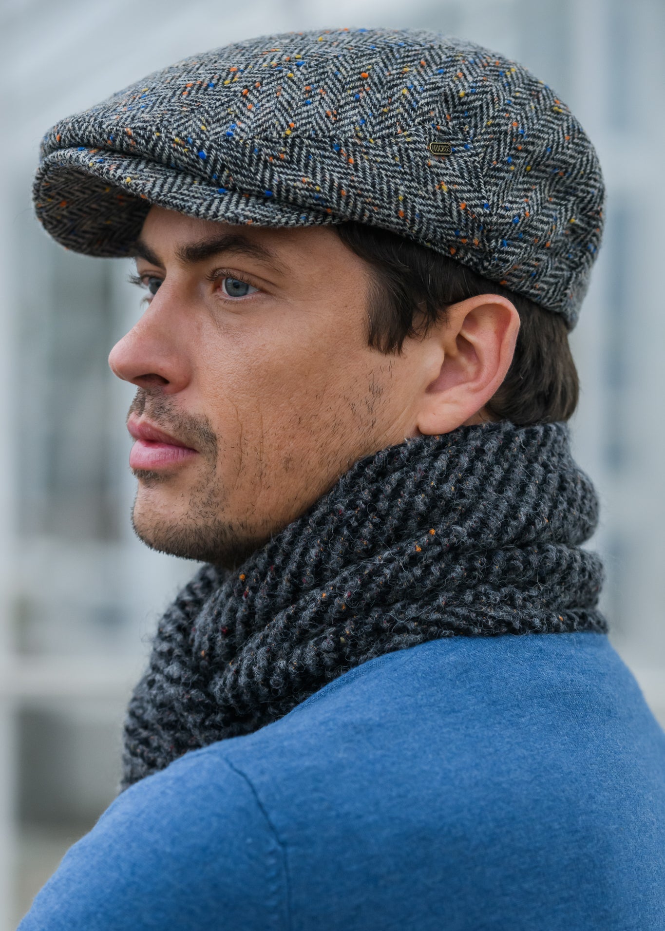 Mucros Kerry Cap | Premium Wool Herringbone Flat Cap
