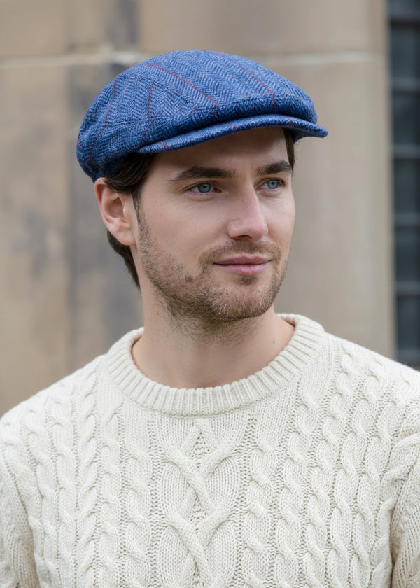 Mucros Kerry Cap | Premium Wool Flat Cap | Blue