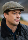 Mucros Kerry Cap | Brown Herringbone Flat Cap