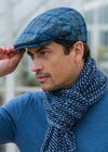 Mucros Kerry Cap | Premium Wool Flat Cap | Blue Check