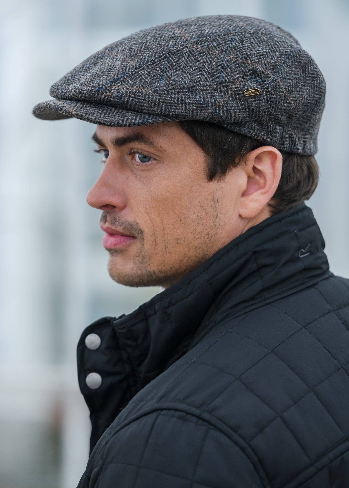 Mucros Kerry Cap | Grey Herringbone