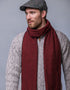 Mucros Donegal Wool Scarf - Red Herringbone | Made in Ireland