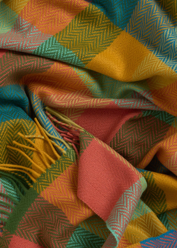 Foxford Cashmere Lambswool Multi Colour Kinsale Throw